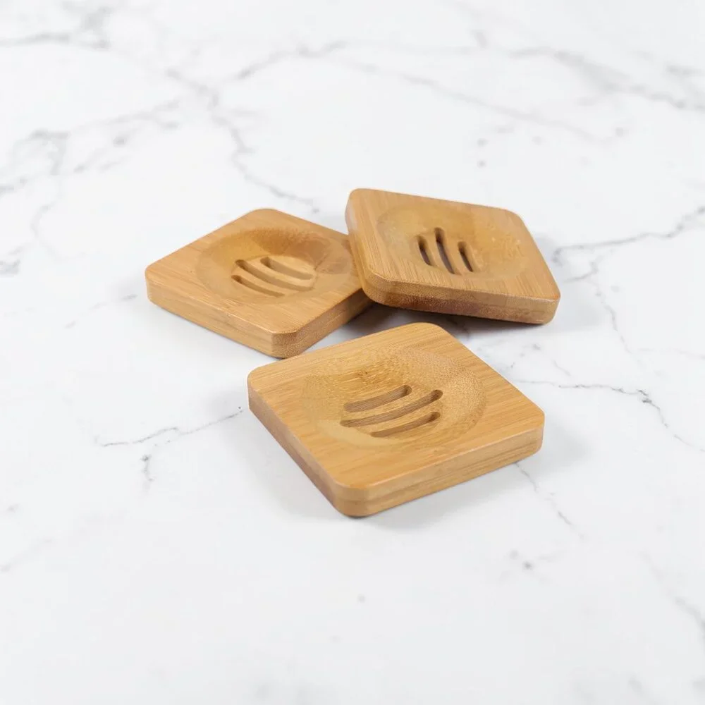 Set Of 3 Eco Friendly Natural Bamboo Soap Holder